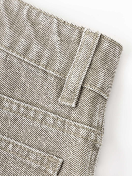 COCO ZONE "灰咖牛“100棉复古显瘦休闲裤简约直筒裤CC1B1275 商品图4