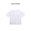 COCO ZONE "罗曼丽”圆领简约短袖T恤花边设计休闲上衣CC2B0981 商品缩略图1