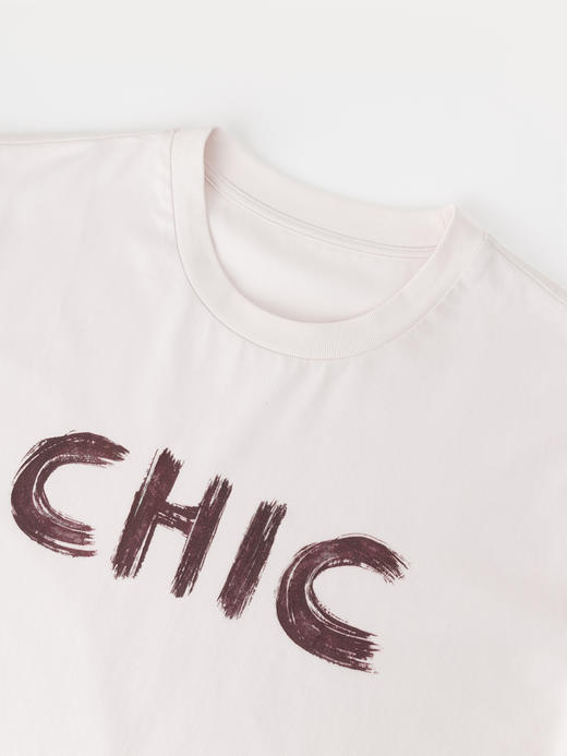 COCO ZONE 圆领字母宽松T恤百搭简约短袖上衣CC2B1052 商品图4