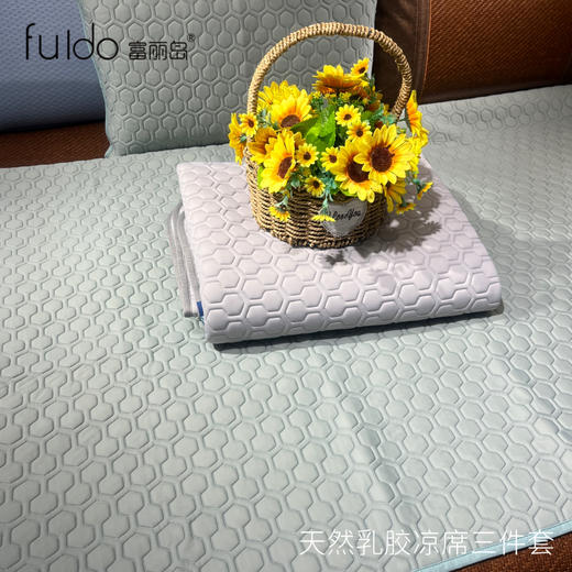 富丽岛凉感丝乳胶凉席三件套 商品图0