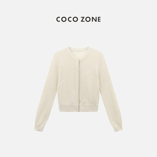 COCO ZONE "治愈系”时尚立领单排扣针织衫百搭长袖上衣CC2B0951 商品图0