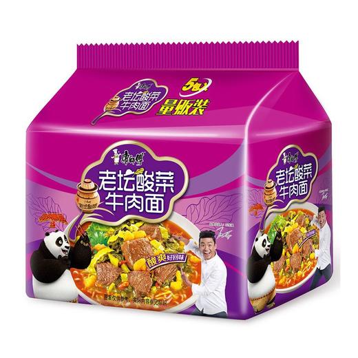 康师傅117g*5酸菜牛肉面五连包方便面 商品图0