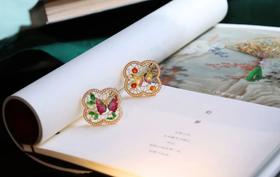 小轩窗 ｜ 珍珠翡翠碧玺胸针