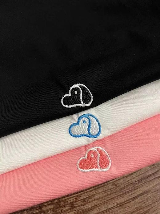 老哈家小狗头刺绣液氨工艺丝光棉高级T恤 商品图5