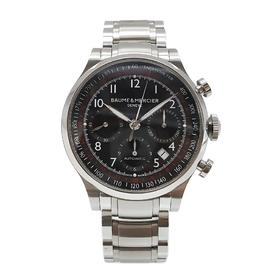 【99新正品】99新BAUME&MERCIER 名士卡普蓝系列精钢42MM日期显示计时自动机械机芯男表 100421LV02