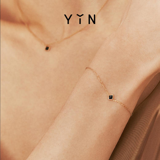 「垠」黑色包镶玛瑙手链 商品图3