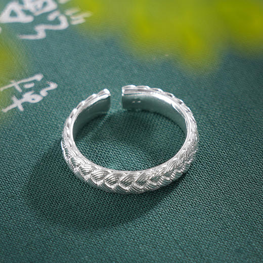 子佩集S990银【同心缕】戒指【QFJZ003】纯银花丝编织交织2405 商品图1
