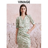 VIMAGE纬漫纪夏季新款气质时尚印花泡泡袖短上衣V2109710 商品缩略图3