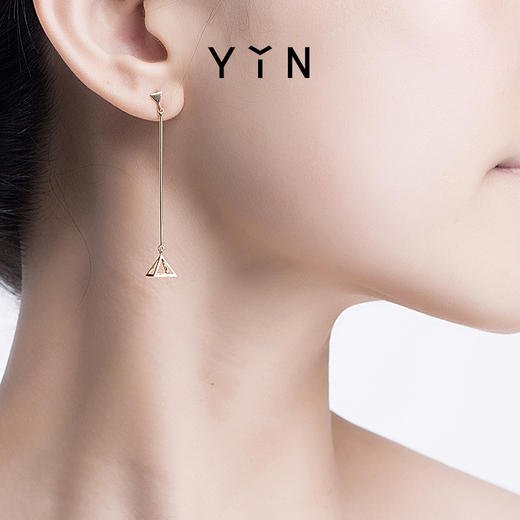 「屹」金字塔长线小耳坠 商品图2