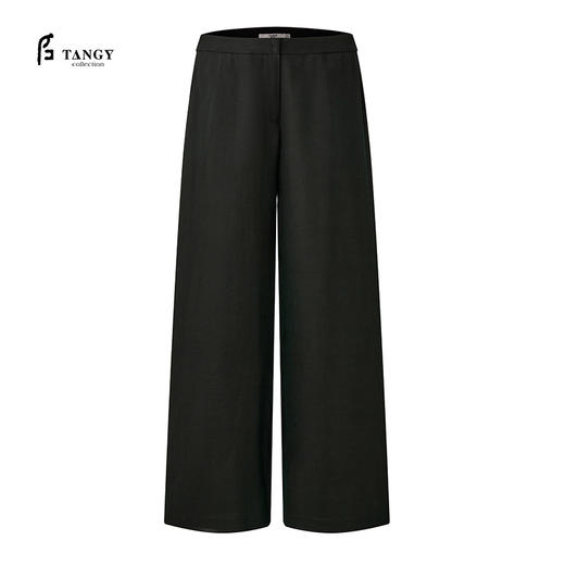 TANGY Collection天意精品2024夏季新品茛绸香云纱女士休闲裤 商品图0
