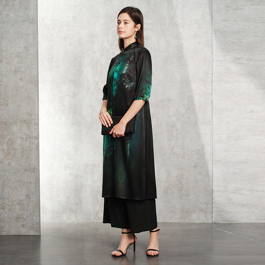 TANGY Collection天意精品2024夏季新品茛绸香云纱女士休闲裤 商品图2