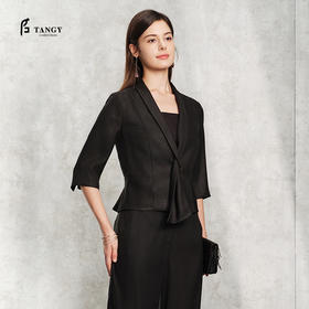 TANGY Collection天意精品2024夏季新品真丝莨绸香云纱女士外套