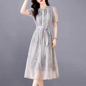 清新时尚气质修身，显瘦洋气减龄连衣裙HR-MDN3032
