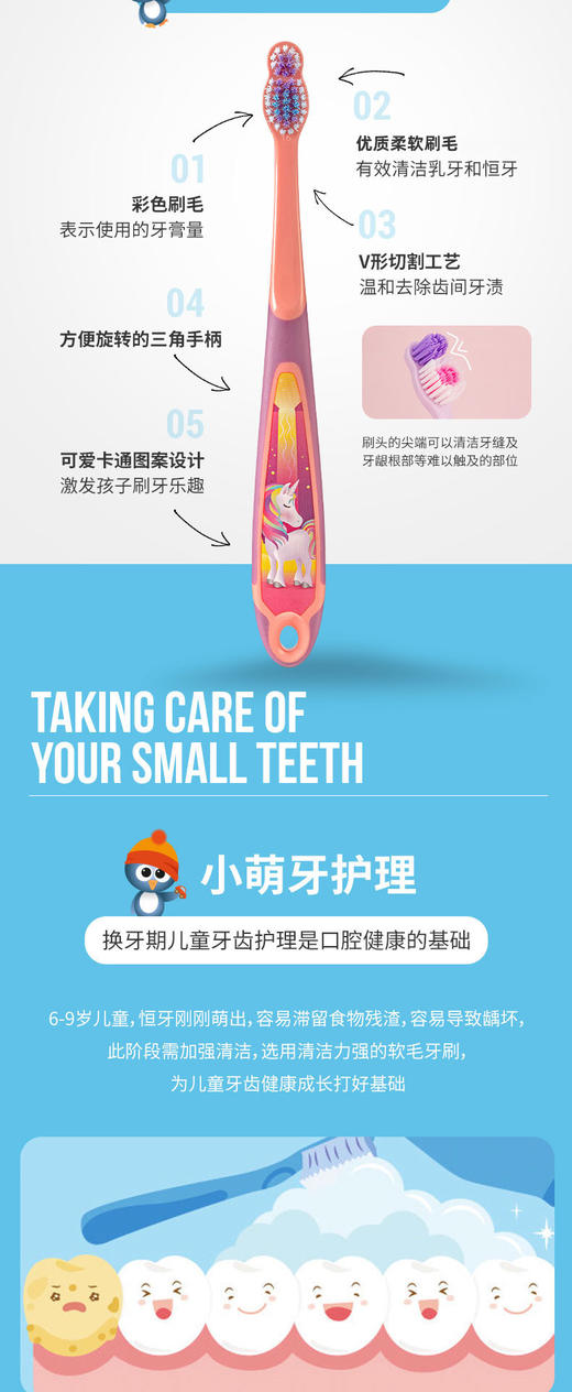 Jordan 挪威🇳🇴进kou 换牙期儿童牙刷🪥软毛护齿6-9岁小学生专用 专ye呵护换牙期口腔健康、清洁乳牙恒牙 商品图6