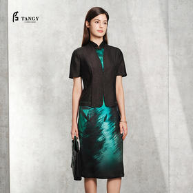 TANGY Collection天意精品2024夏季新品真丝莨绸香云纱女士外套