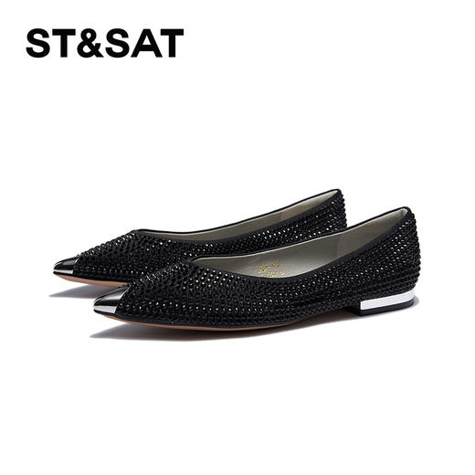 星期六金属尖头气质闪钻单鞋SSC111101Y 商品图7