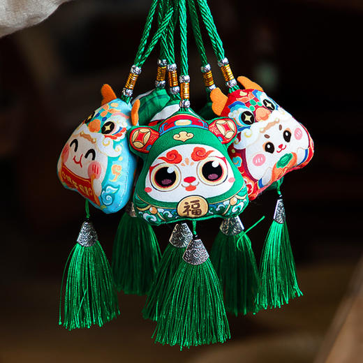 【29.9元端午香囊包5个礼盒装 赠视频教程】端午节香包DIY香囊手工 儿童粽子香包 高考创意福袋 双面印花 商品图0