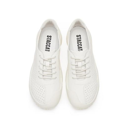 2楼思加图2024春季新款时尚休闲鞋小白鞋增高系带运动女单鞋S1021AM4 商品图0