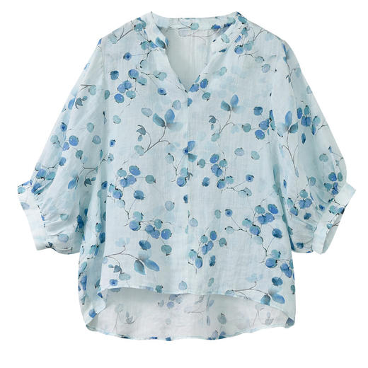 纯苎麻印花文艺百搭衬衫 商品图5