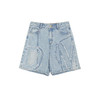 谜底牛仔短裤女2024夏季新品复古风百搭设计感直通短裤242MK0525 商品缩略图4