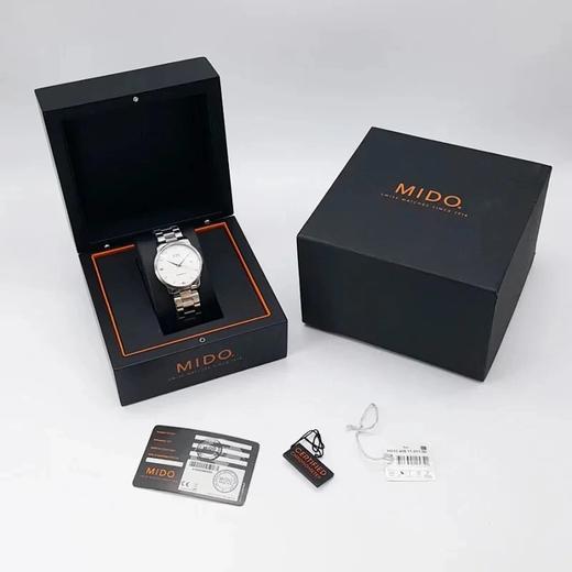 【99 新正品】MIDO美度贝伦赛丽系列39mm精钢折叠扣密底蓝宝石玻璃日期显示天文台认证自动机械男表M010.408.11.011.00  160318TJ10 商品图10