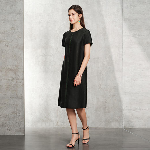 TANGY Collection天意精品2024夏季新品茛绸香云纱女士衬衫连衣裙 商品图1