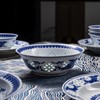 富玉  景德镇餐具经典热销款 孔雀青花玲珑瓷 中式餐具套装 商品缩略图5