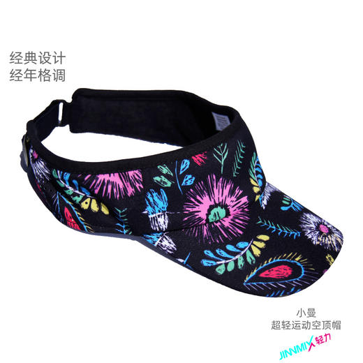 小曼超轻防晒透气吸汗排汗打孔运动马拉松越野跑步空顶帽 商品图4