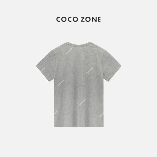 COCO ZONE夏季简约纯色圆领短袖T恤字母印花百搭休闲上衣CC2B0766 商品图1