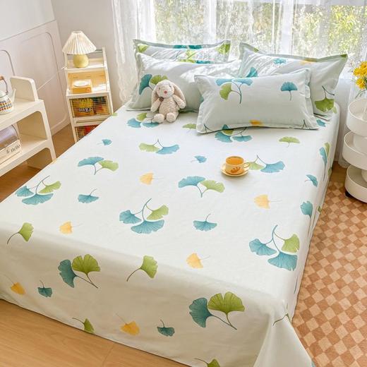 【E】全棉小清新夏季老粗布凉席纯棉床单被单透气亲肤棉麻凉席三件套 商品图3