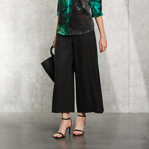 TANGY Collection天意精品2024夏季新品茛绸香云纱女士休闲裤 商品图1