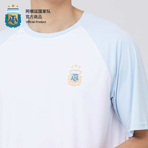 阿根廷国家队官方商品丨蓝白拼接T恤短袖夏季运动休闲足球 商品图4
