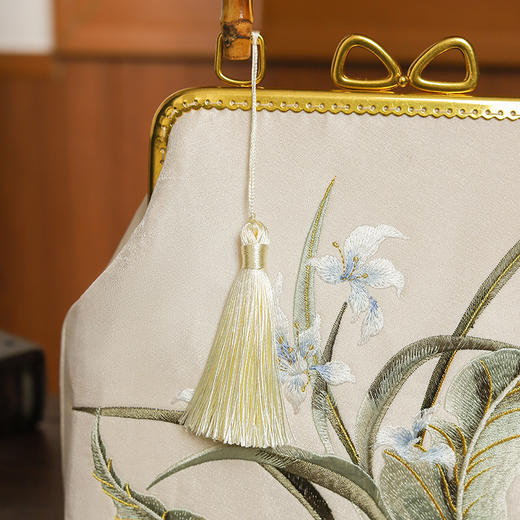 【竹风写意】绣花小方包手提包  古风旗袍宴会手提包QB-竹风写意 商品图3