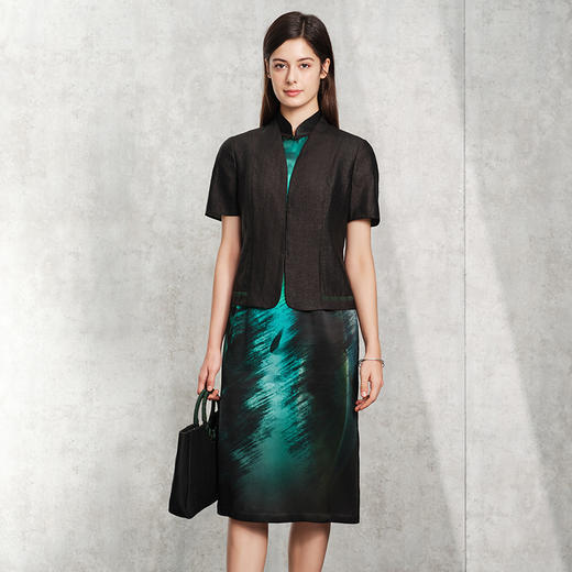 TANGY Collection天意精品2024夏季新品真丝莨绸香云纱女士外套 商品图1