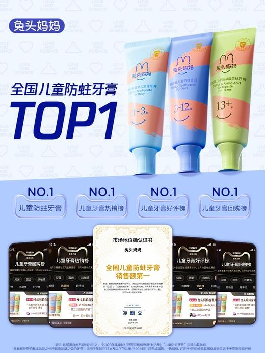 奥拉氟专ye儿童分龄含氟牙膏  防蛀牙防龋齿  12小时长效防蛀  、科学分龄强健牙齿🦷 氨基酸表面活性剂刷出绵密泡沫，只清洁不刺激！深入清洁牙齿缝隙，刷出健康小白牙~ 商品图0