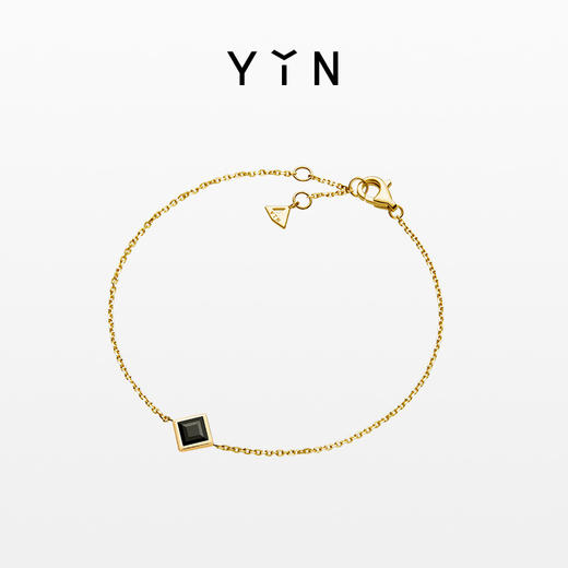 「垠」黑色包镶玛瑙手链 商品图0