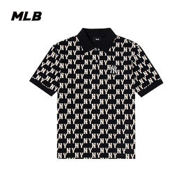 MLB女装短袖2023夏季新款运动服翻领半袖休闲T恤3FPQM0233【无货退款介意勿拍】