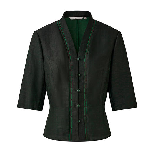 TANGY Collection天意精品2024夏季新品真丝莨绸香云纱女士衬衫 商品图4