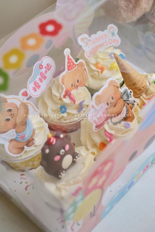 小熊纸杯cupcake蛋糕，莓果夹心 商品图2