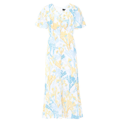 EITIE爱特爱秋季新款高腰气质优雅印花连衣裙7507202 商品图5