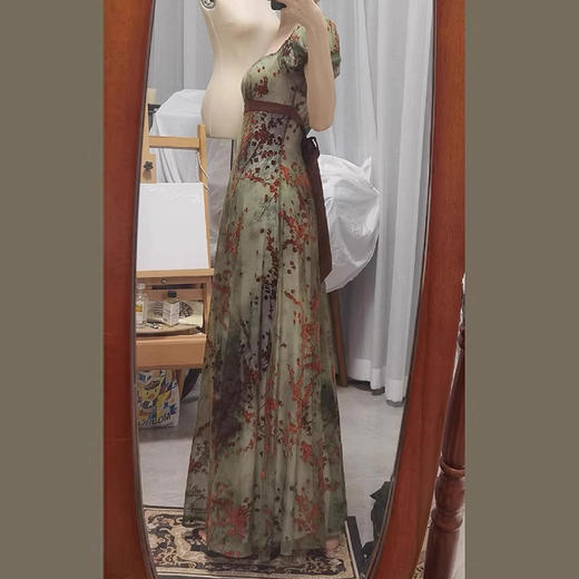 裁缝学苑AQ293新中式国风方领连衣裙纸样女装泡泡袖裙子样板 商品图3