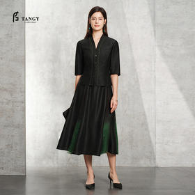 TANGY Collection天意精品2024夏季新品真丝莨绸香云纱女士衬衫