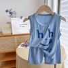 【39/2任选2套】夏款新品儿童背心短裤莫代尔薄款男童女童韩版印花打底无袖套装聚 商品缩略图4