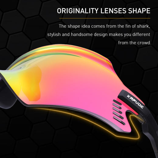 Kapvoe运动眼镜骑行跑步马拉松自行车公路车专业骑车男女户外太阳镜 商品图4