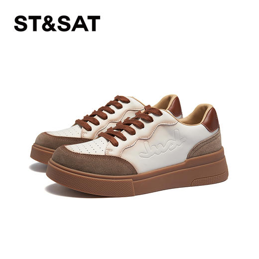 星期六复古拼色休闲透气厚底板鞋SSC1112571 商品图5