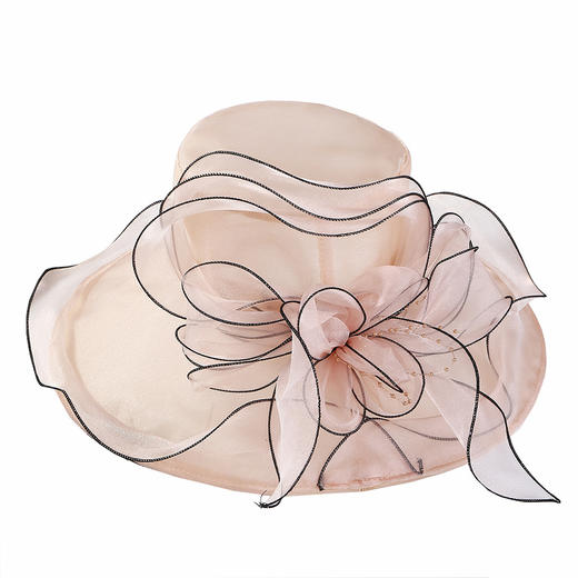 欧根纱轻薄透气花朵大沿帽遮阳帽JC-M8658 商品图2