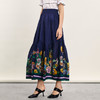 谜底半身裙2024夏季新品复古风原创印花A型大摆裙长半裙242MB0529 商品缩略图1