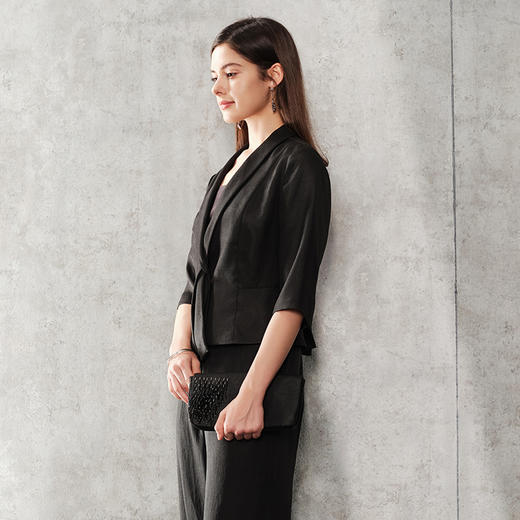 TANGY Collection天意精品2024夏季新品真丝莨绸香云纱女士外套 商品图1