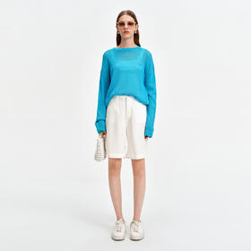 SELFWHO莱赛尔天丝牛仔裤女2024夏季新款超软高腰小个子直筒短裤