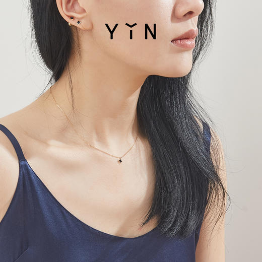 「垠」黑色包镶玛瑙项链 商品图3